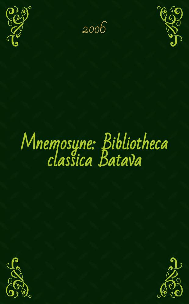 Mnemosyne : Bibliotheca classica Batava : Flavian poetry = Флавии-династия императоров(Веспасиан,Тит,Домициан)