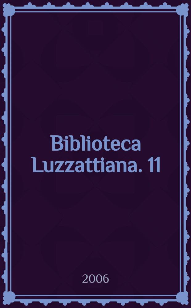 Biblioteca Luzzattiana. 11 : Crisi e scandali bancari nella storia d'Italia = Банковские кризисы и скандалы в истории Италии