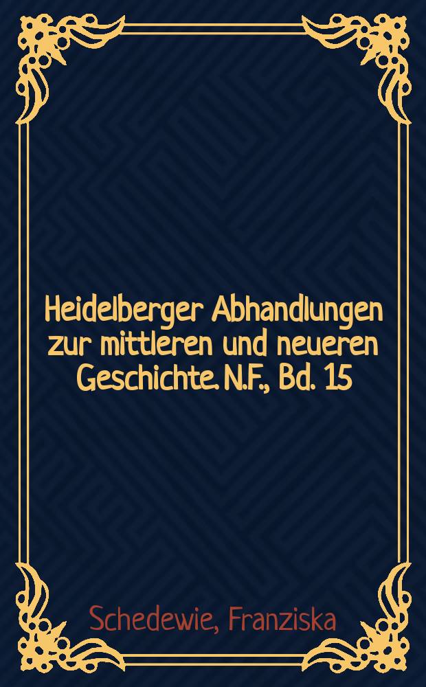 Heidelberger Abhandlungen zur mittleren und neueren Geschichte. [N.F.], Bd. 15 : Selbstverwaltung und sozialer Wandel in der russischen Provinz = Самоуправление и социальные изменения в Российской провинции. Крестьяне и земство в Воронеже, 1864 - 1914