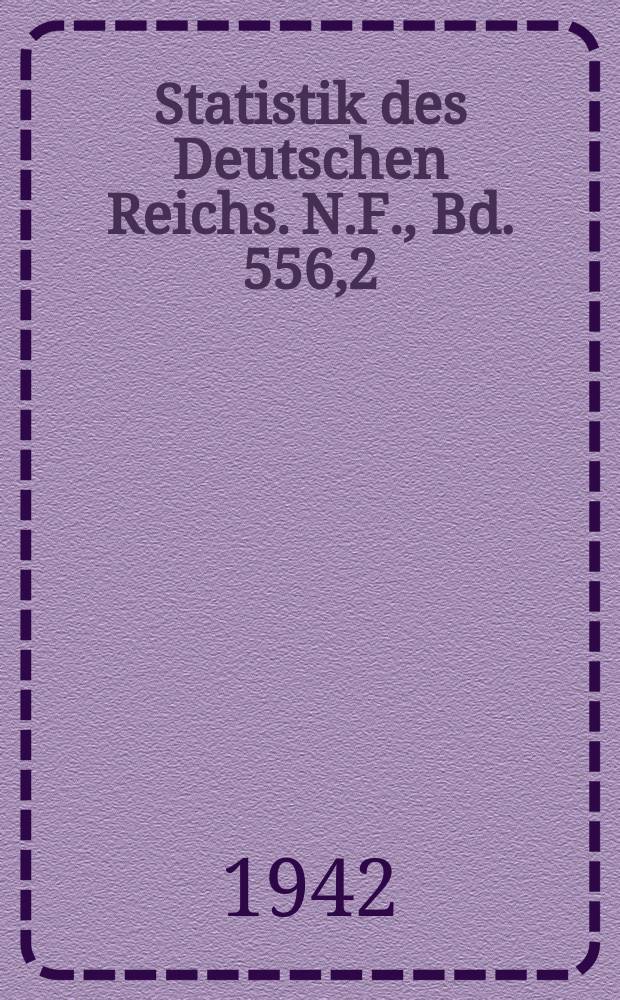 Statistik des Deutschen Reichs. [N.F.], Bd. 556,2 : Volks-, Berufs- und Betriebsz&auml;hlung vom 17. Mai 1939 = Переписи населения по профессиям и занятости в немецком рейхе 1939г.