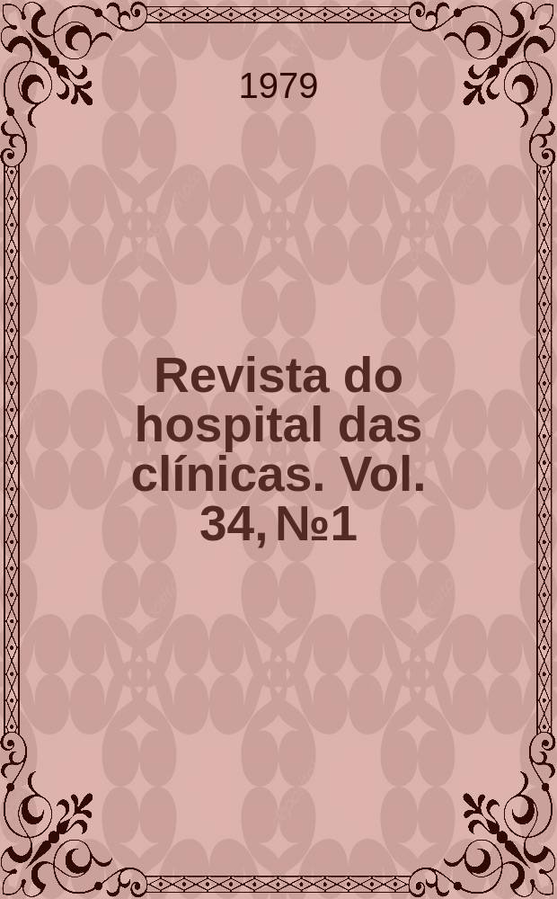 Revista do hospital das clínicas. Vol. 34, № 1