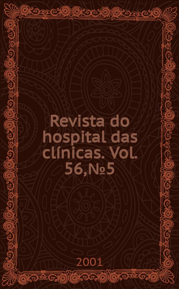 Revista do hospital das clínicas. Vol. 56, № 5