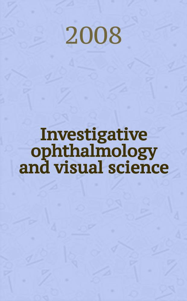 Investigative ophthalmology and visual science : A journal of clinical a basic research. Offic. publ. of the Assoc. for research in vision a. ophthalmology. Vol. 49, № 1