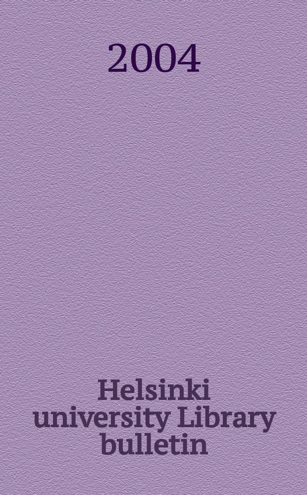 Helsinki university Library bulletin