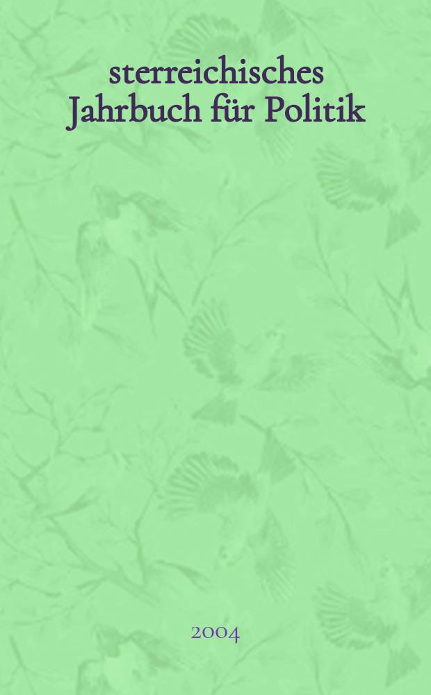 Österreichisches Jahrbuch für Politik