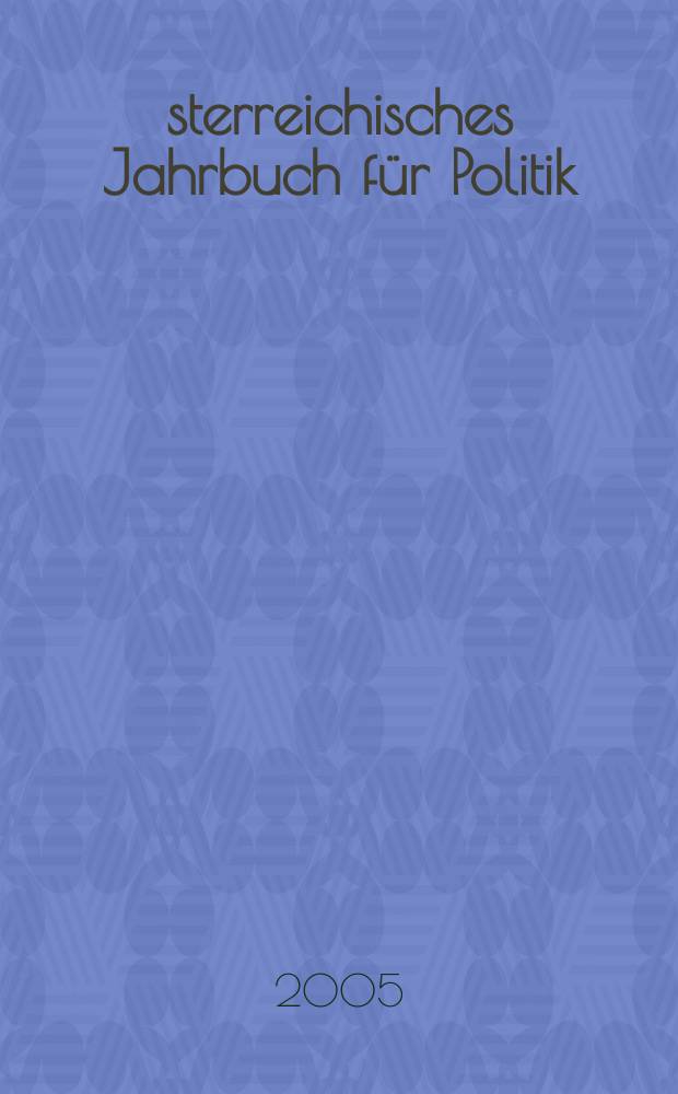 Österreichisches Jahrbuch für Politik