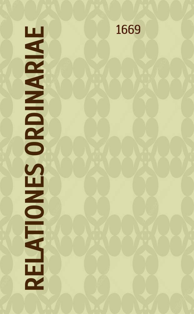 Relationes ordinariae