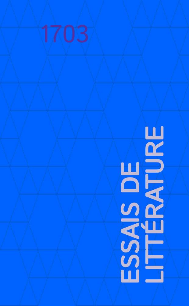 Essais de littérature