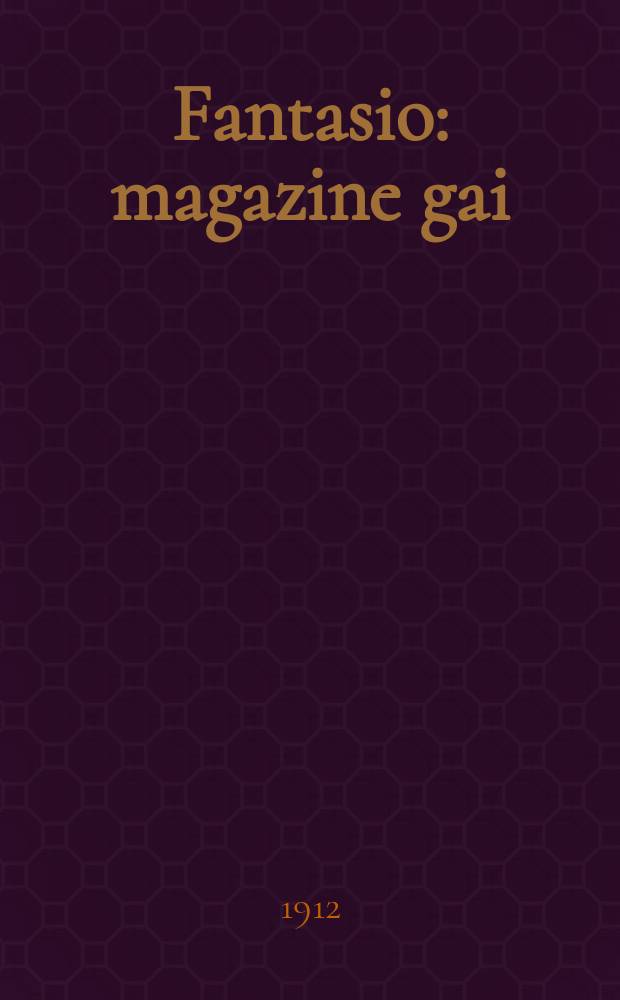 Fantasio : magazine gai