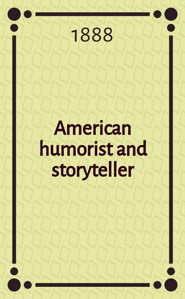 American humorist and storyteller