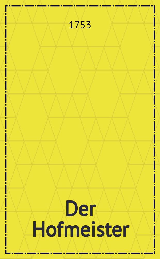 Der Hofmeister