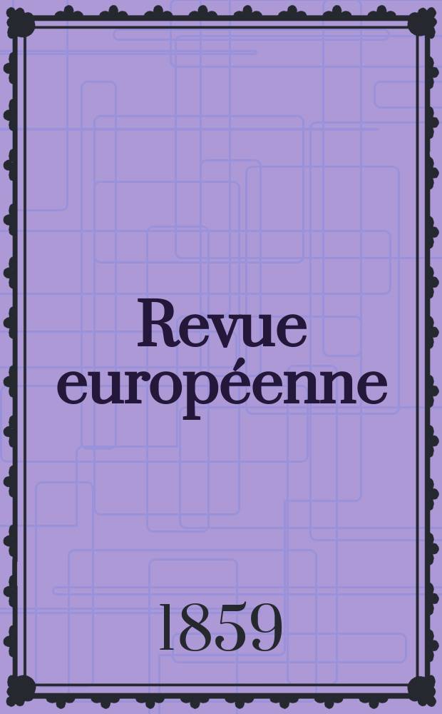 Revue européenne