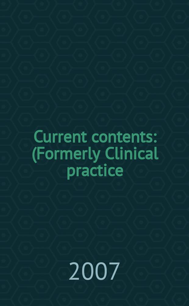Current contents : (Formerly Clinical practice). Vol. 35, № 8