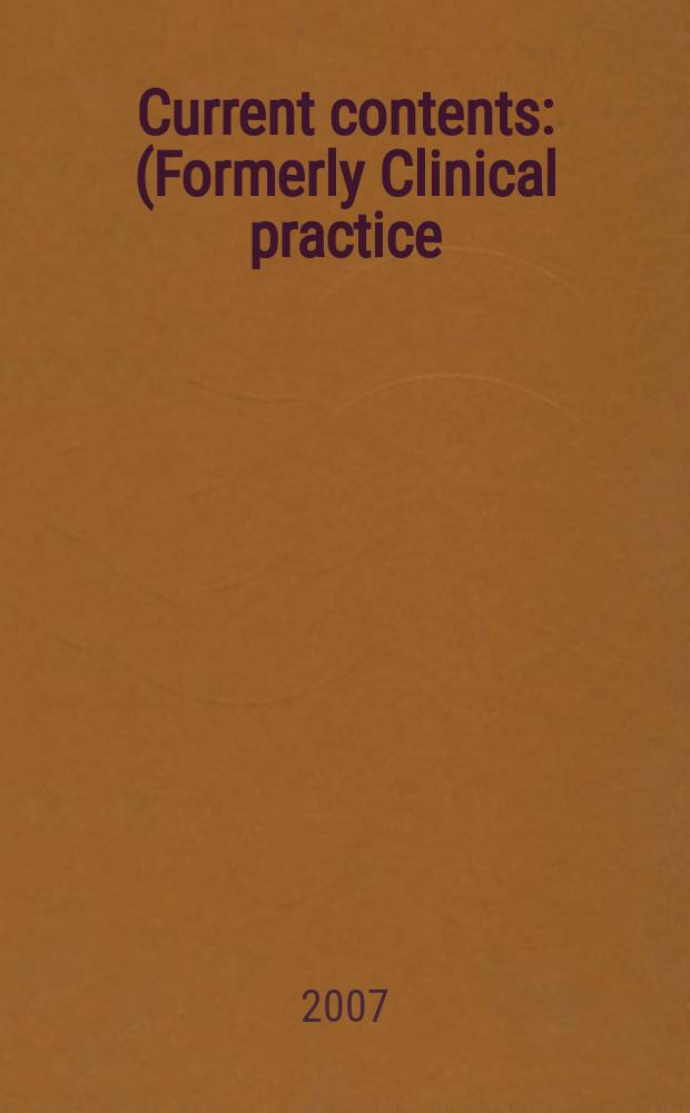 Current contents : (Formerly Clinical practice). Vol. 35, № 9