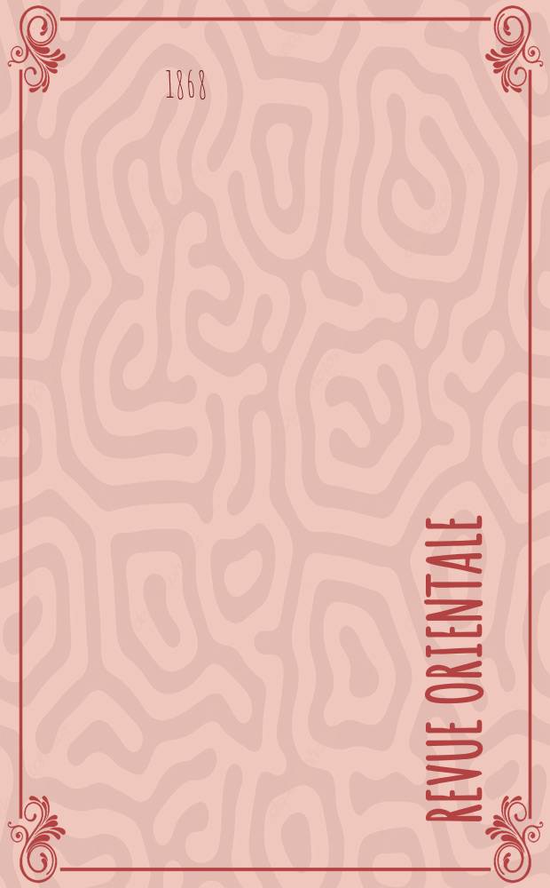 Revue orientale