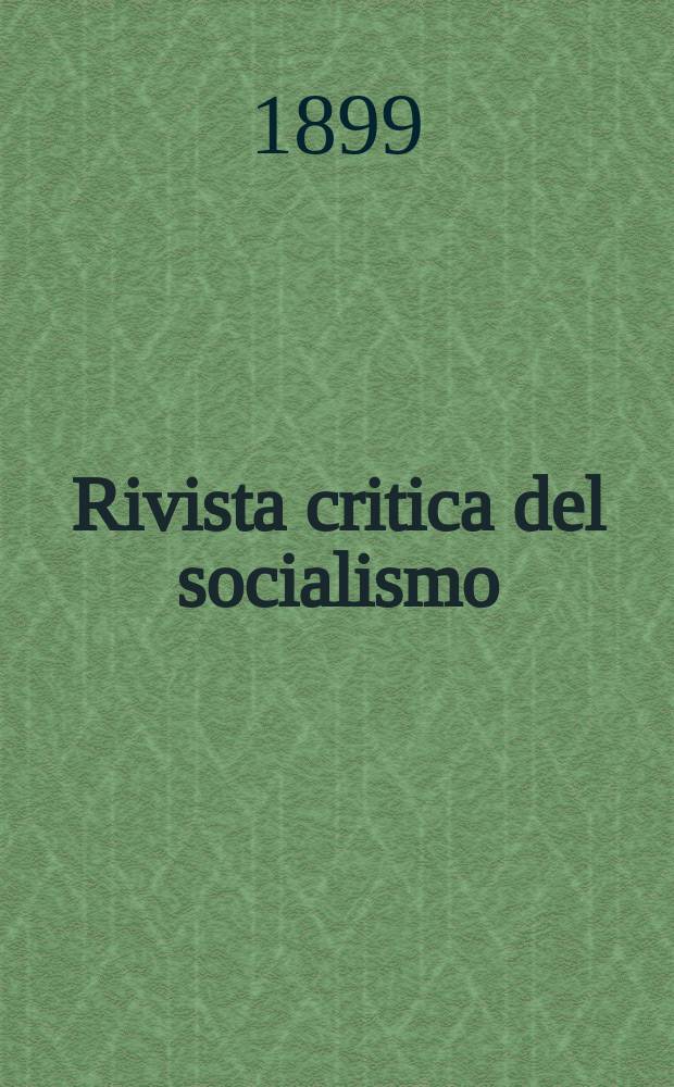 Rivista critica del socialismo
