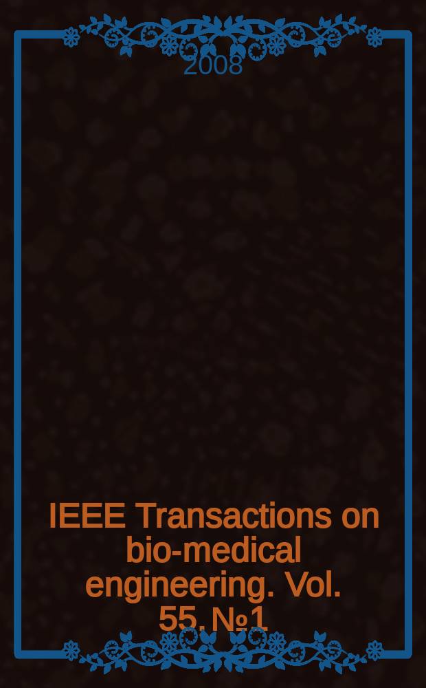 IEEE Transactions on bio-medical engineering. Vol. 55, № 1