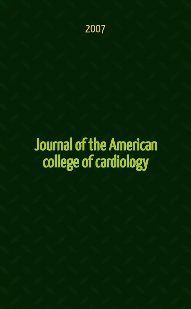 Journal of the American college of cardiology : JACC. Vol. 49, № 25