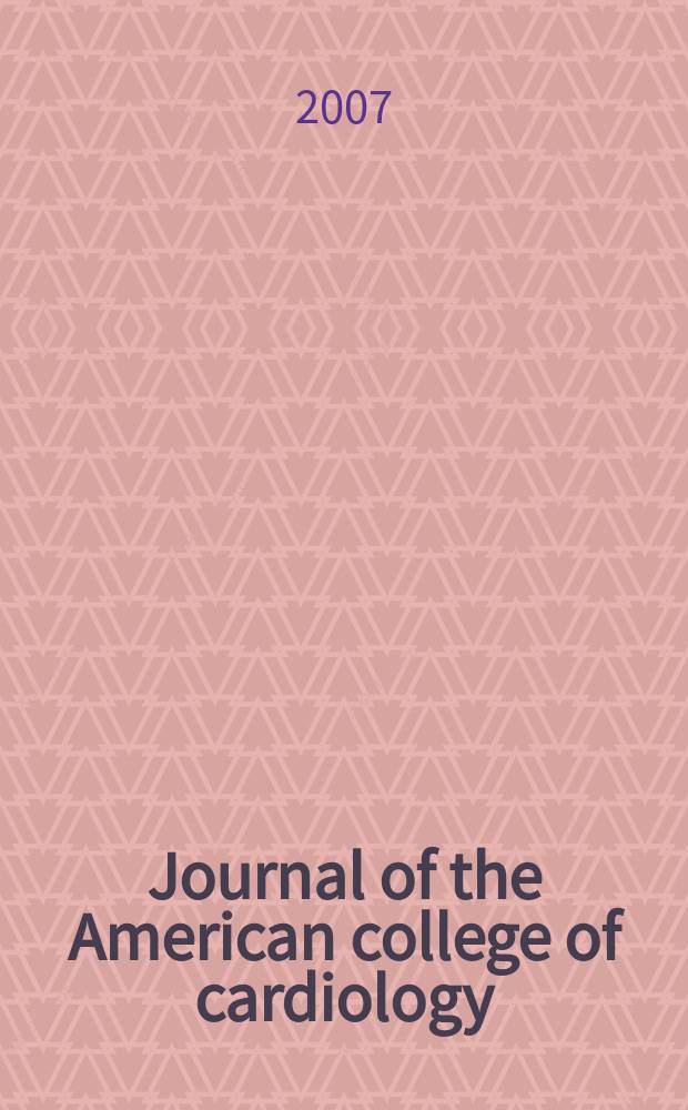 Journal of the American college of cardiology : JACC. Vol. 50, № 4