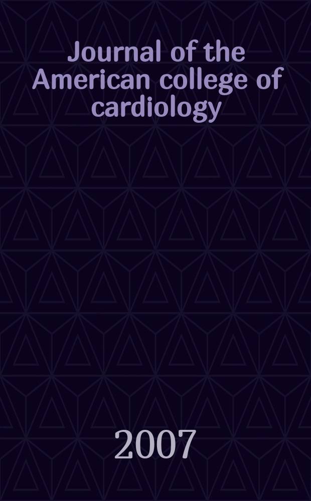 Journal of the American college of cardiology : JACC. Vol. 50, № 22