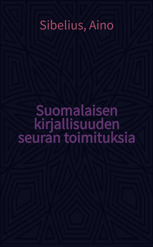 Suomalaisen kirjallisuuden seuran toimituksia : Syysilta = Переписка Яна Сибелиуса, 1905 - 1931