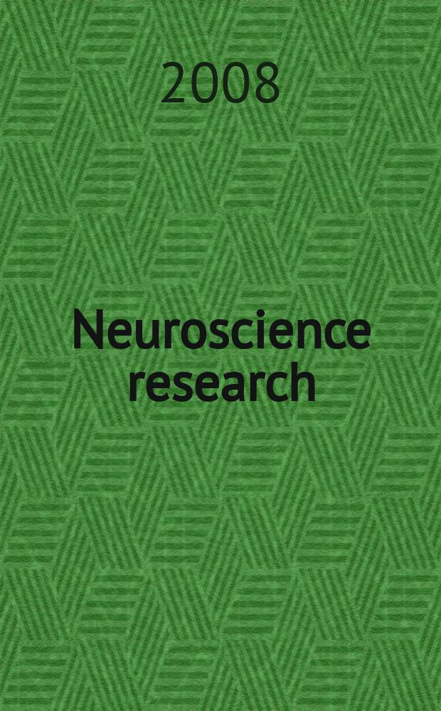 Neuroscience research : The offic. j. of the Japan neuroscience soc. Vol. 60, № 1