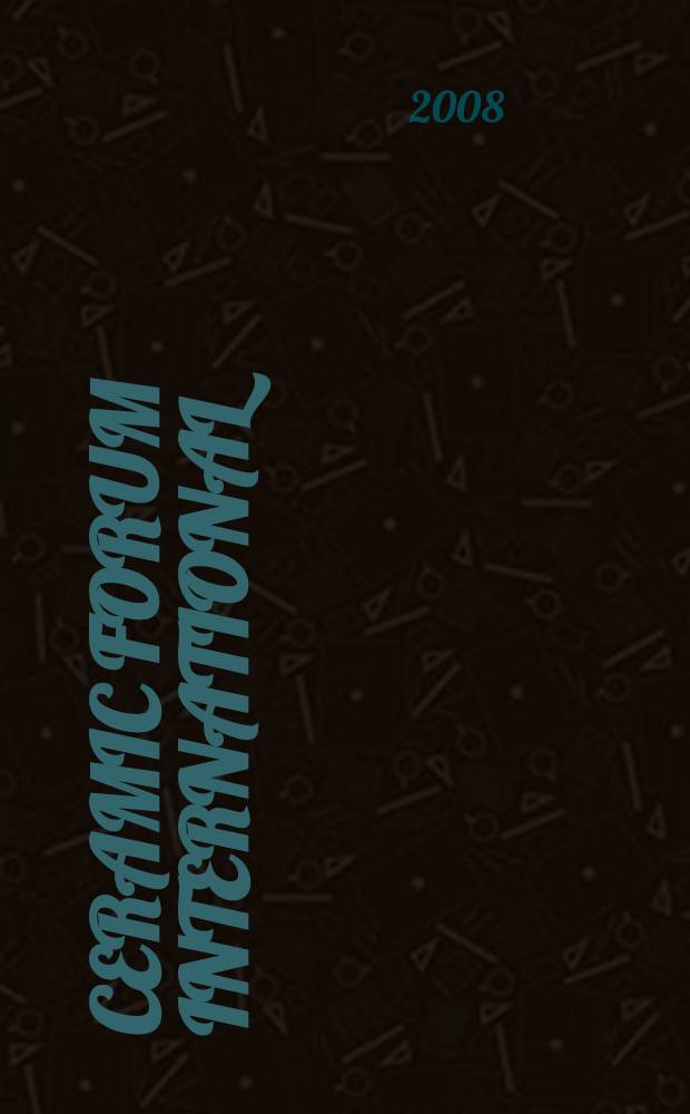 Ceramic forum international : Berichte der Deutschen keramischen Ges. Ztschr. f&uuml;r die keramische Industrie u. Forschung. Offiz. Organ der Deutschen keramischen Ges. Bd. 85, № 1/2
