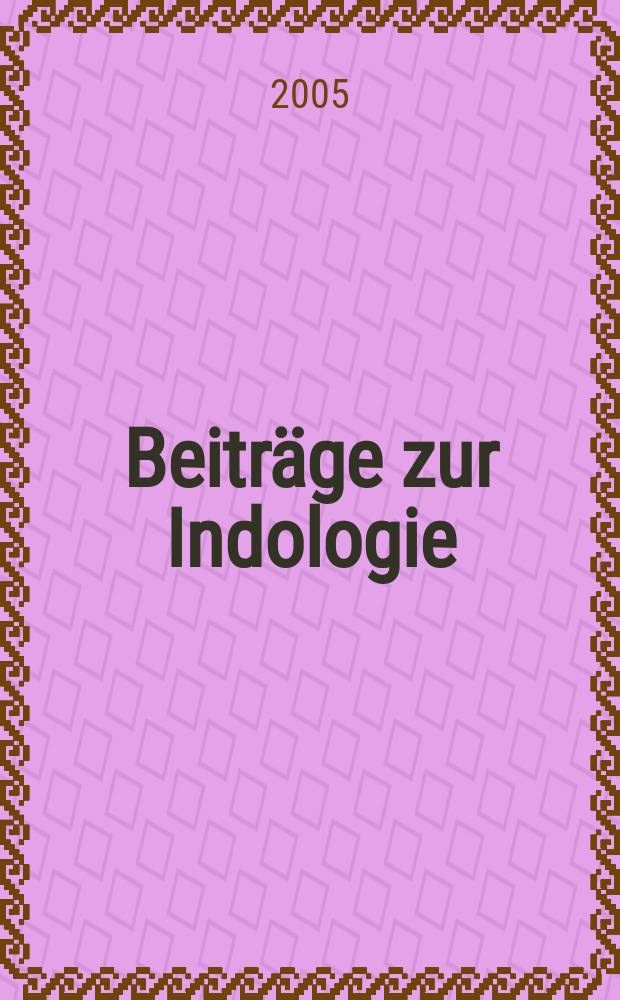 Beiträge zur Indologie : begründet ... als Freiburger Beiträge zur Indologie. Bd. 40 : Indische Kultur im Kontext = Индийская культура в контексте: ритуалы, тексты и идеи из Индии и мира