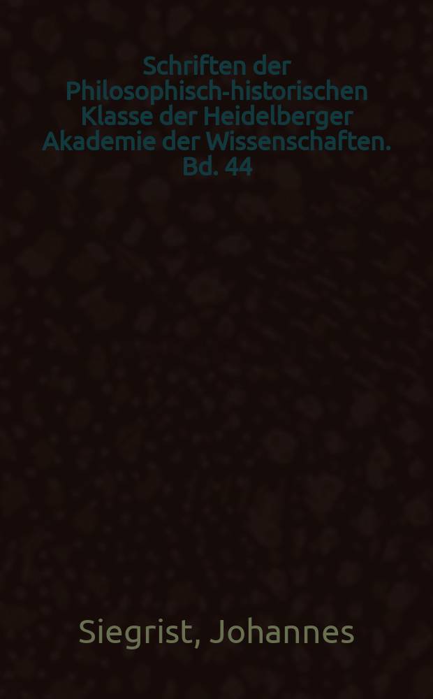 Schriften der Philosophisch-historischen Klasse der Heidelberger Akademie der Wissenschaften. Bd. 44 : Ungleiche Gesundheitschancen in modernen Gesellschaften = Неверный шанс на здоровье в современном обществе