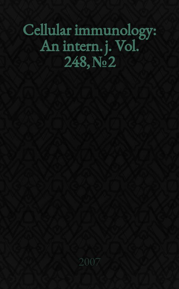 Cellular immunology : An intern. j. Vol. 248, № 2
