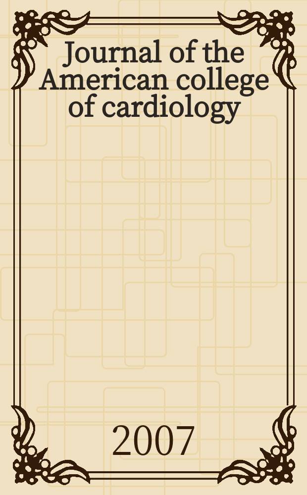 Journal of the American college of cardiology : JACC. Vol. 50, № 2