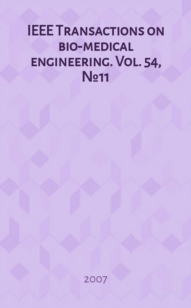 IEEE Transactions on bio-medical engineering. Vol. 54, № 11