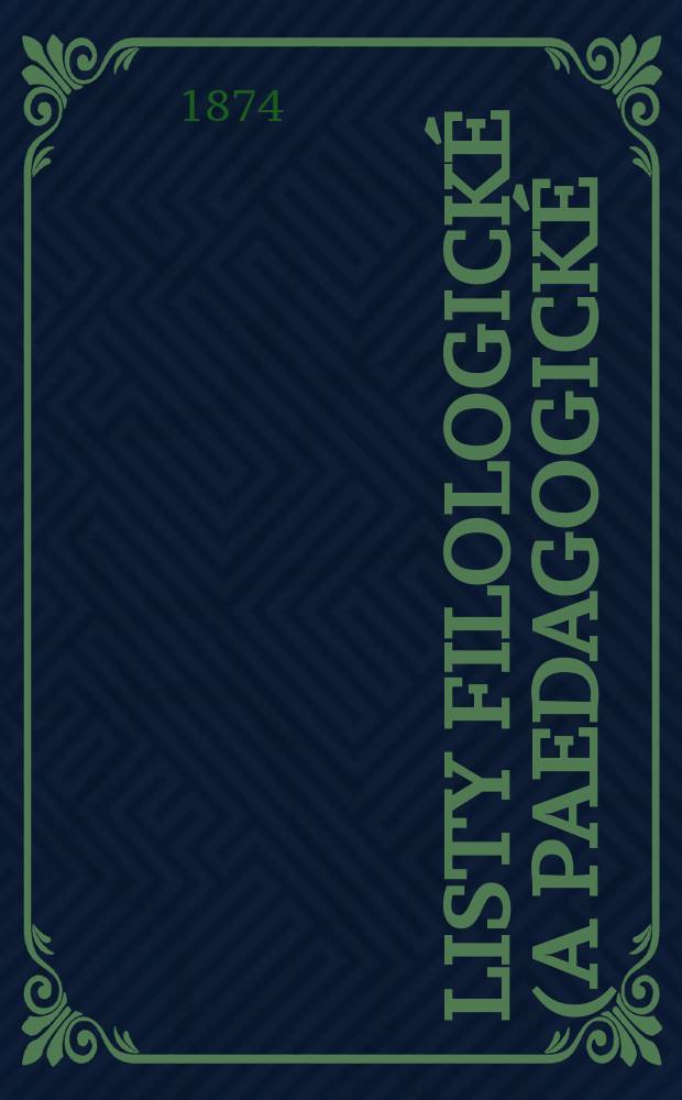 Listy filologické (a paedagogické)