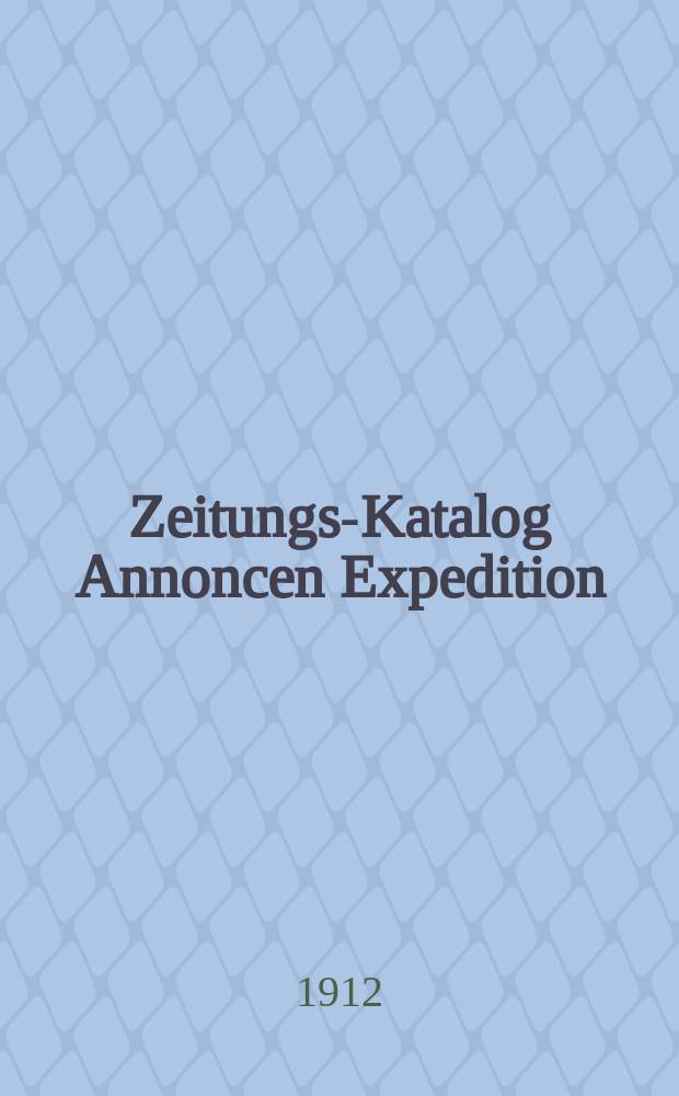 Zeitungs-Katalog Annoncen Expedition