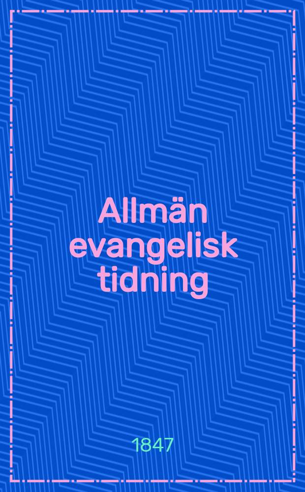 Allmän evangelisk tidning