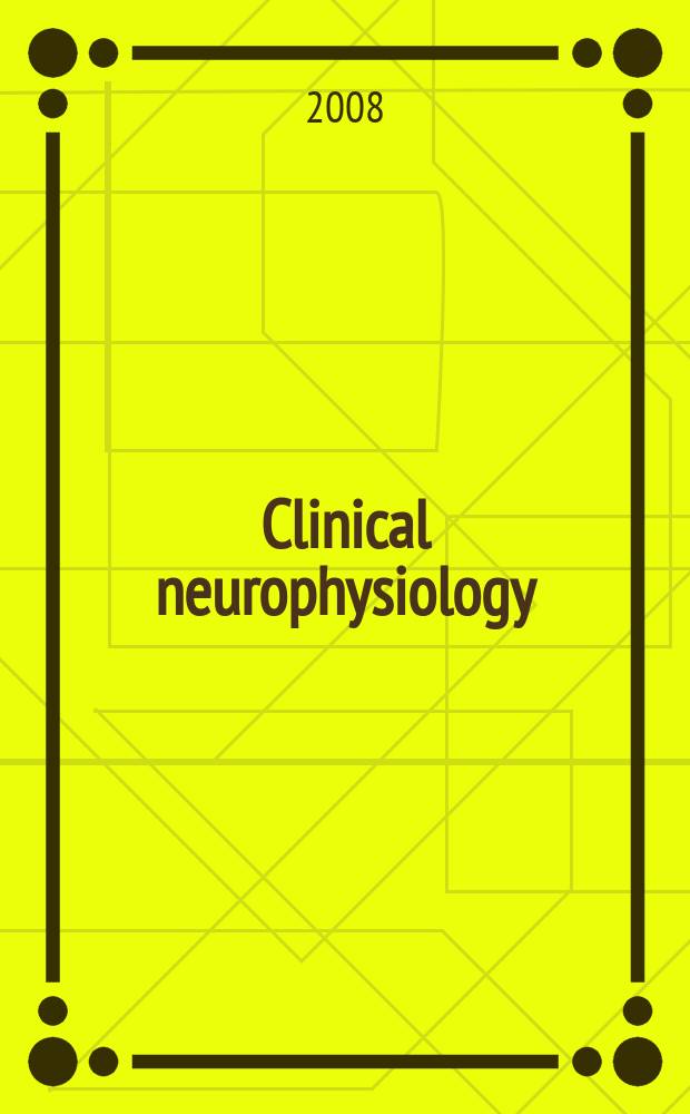 Clinical neurophysiology : Off. j. of the Intern. federation of clinical neurophysiology. Vol. 119, № 10