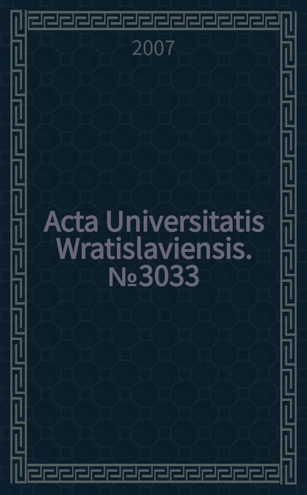 Acta Universitatis Wratislaviensis. № 3033 : Literatura na warsztacie młodych rusycystów = Литература в работах молодых русистов