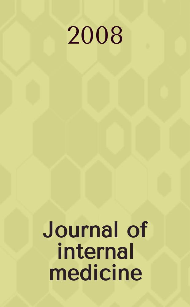 Journal of internal medicine : Formerly Acta medica Scandinavica. Vol. 263, № 3