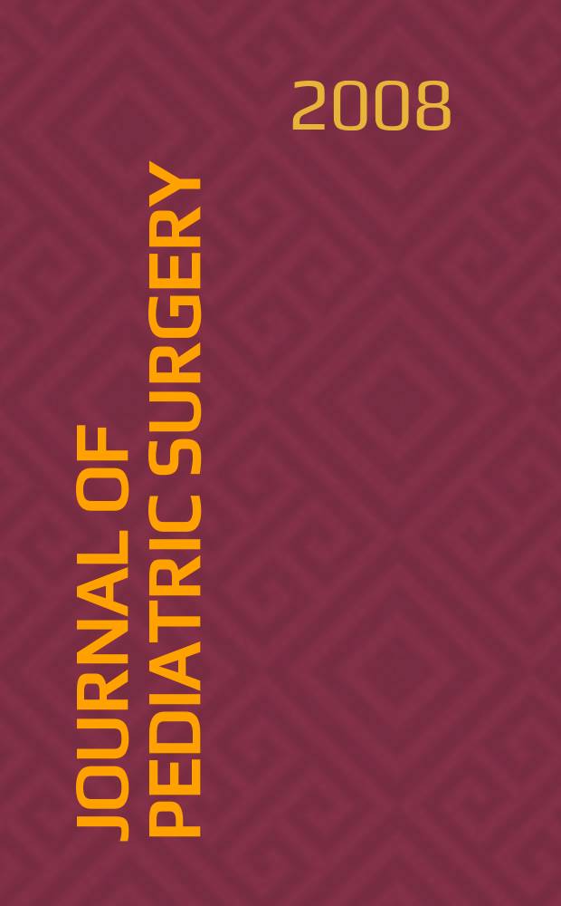 Journal of pediatric surgery : Official journal of surgical sect. of the American acad. of pediatrics, Brit. association of paediatric surgeons, American pediatric surgical association etc. Vol. 43, № 1