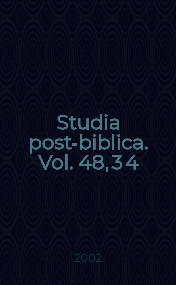 Studia post-biblica. Vol. 48, 3 [4] : The Jews in Sicily = Евреи на Сицилии