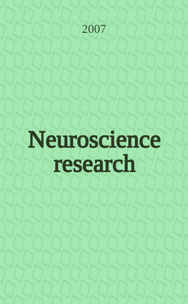 Neuroscience research : The offic. j. of the Japan neuroscience soc. Vol.57, № 4
