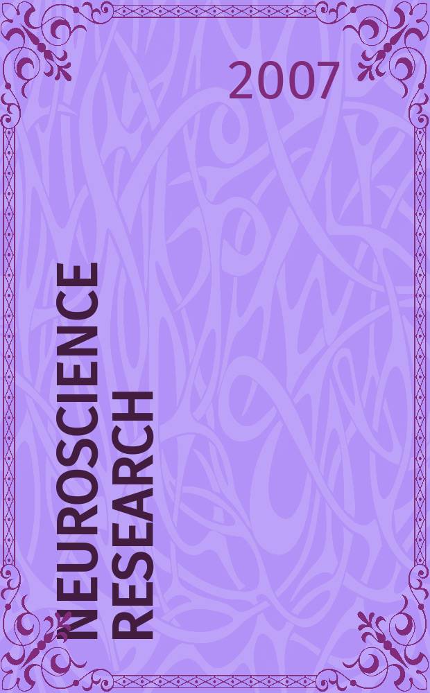 Neuroscience research : The offic. j. of the Japan neuroscience soc. Vol.59, № 4