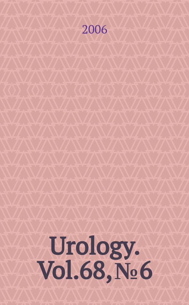 Urology. Vol.68, № 6