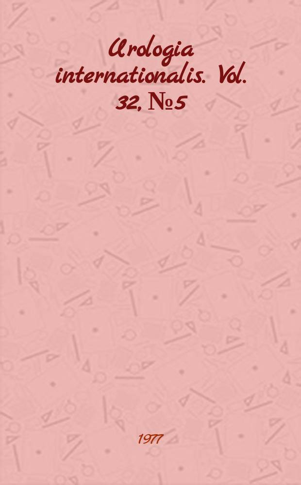 Urologia internationalis. Vol. 32, № 5