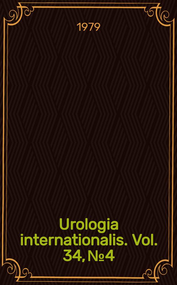 Urologia internationalis. Vol. 34, № 4