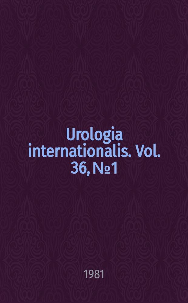 Urologia internationalis. Vol. 36, № 1