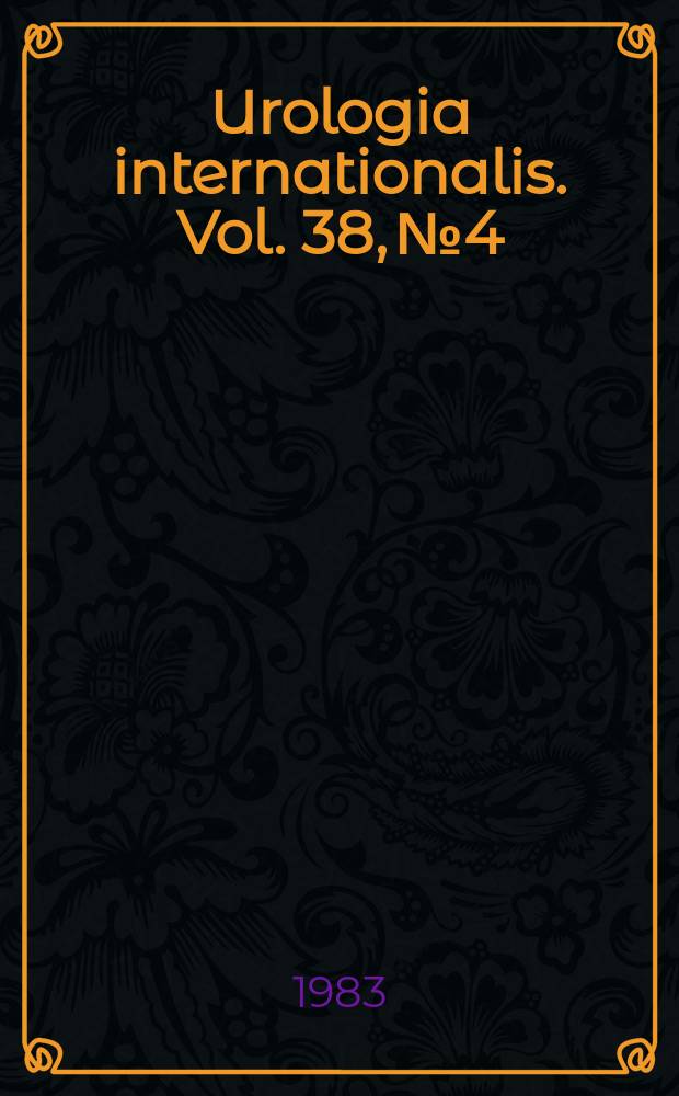 Urologia internationalis. Vol. 38, № 4