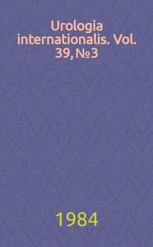 Urologia internationalis. Vol. 39, № 3
