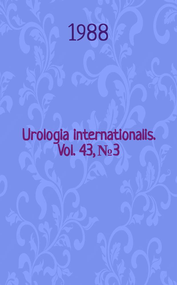 Urologia internationalis. Vol. 43, № 3