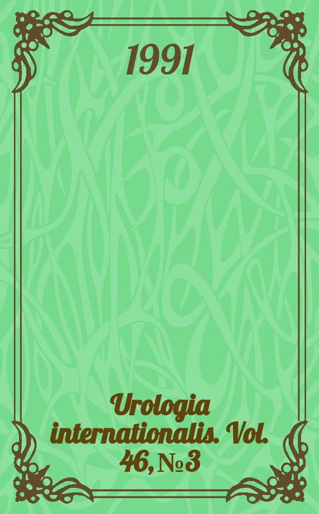 Urologia internationalis. Vol. 46, № 3